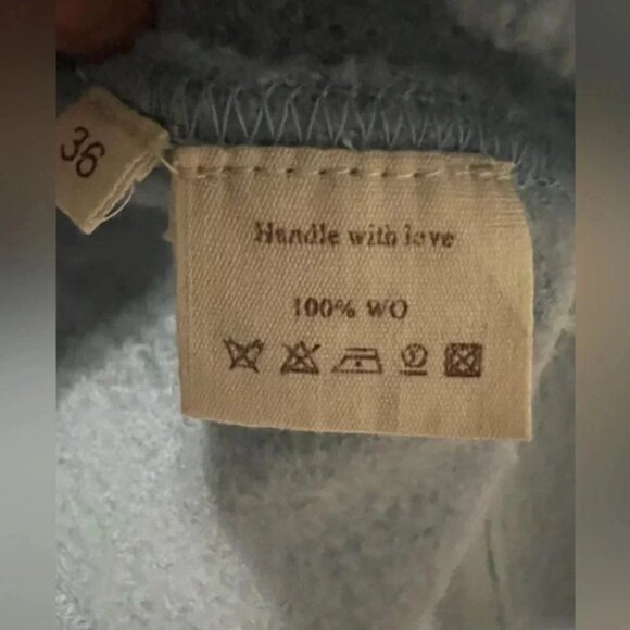 Anthropologie blue buttons bolted wool jacket - Picture 6 of 12